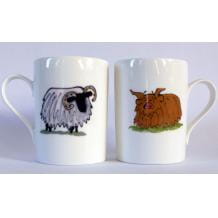 Sheep and cow mug