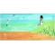Set of five panorama hand-painted tiles