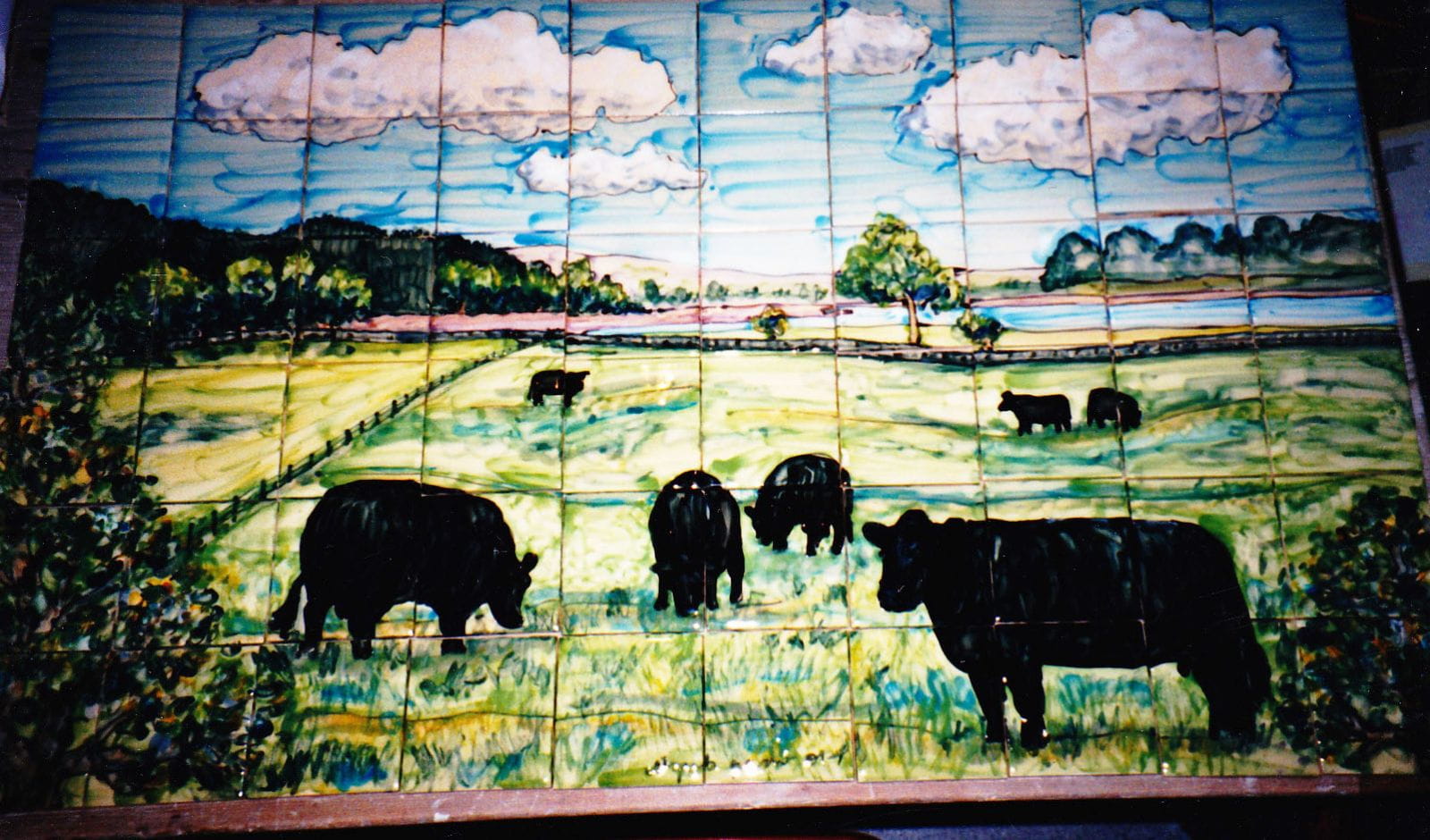 This was the view out of the client's window where they had a herd of Aberdeen Angus cows.