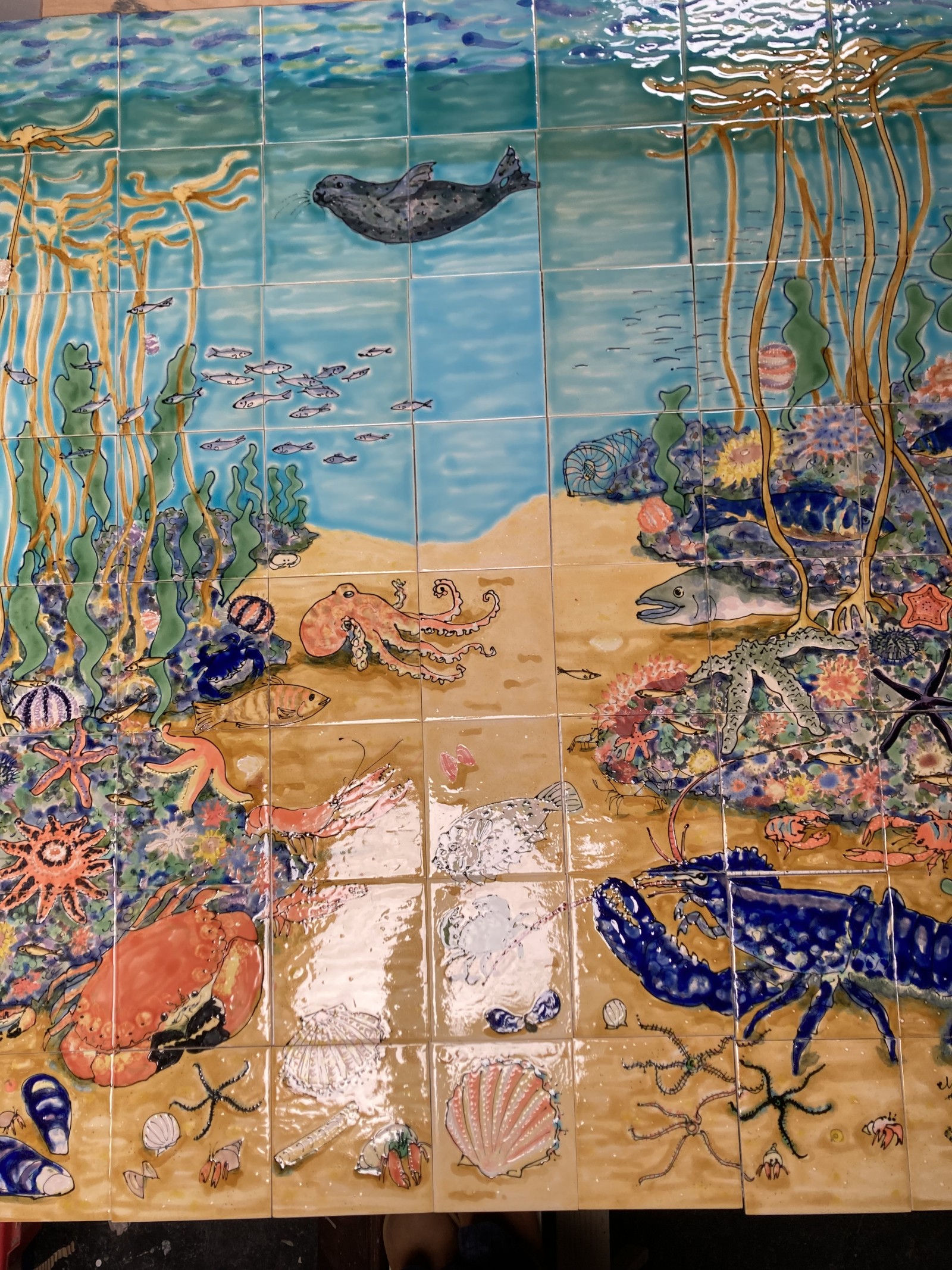 This is one of the largest panels I've made, and on my pet fav subject! ( what lives in the sea?)