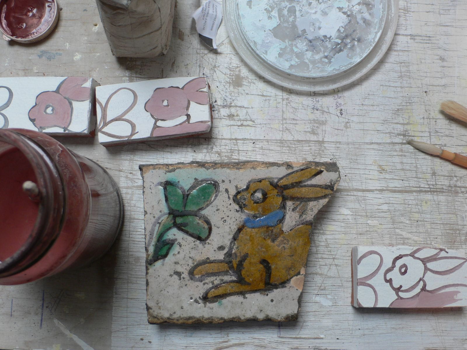 working on colour and glaze matching.