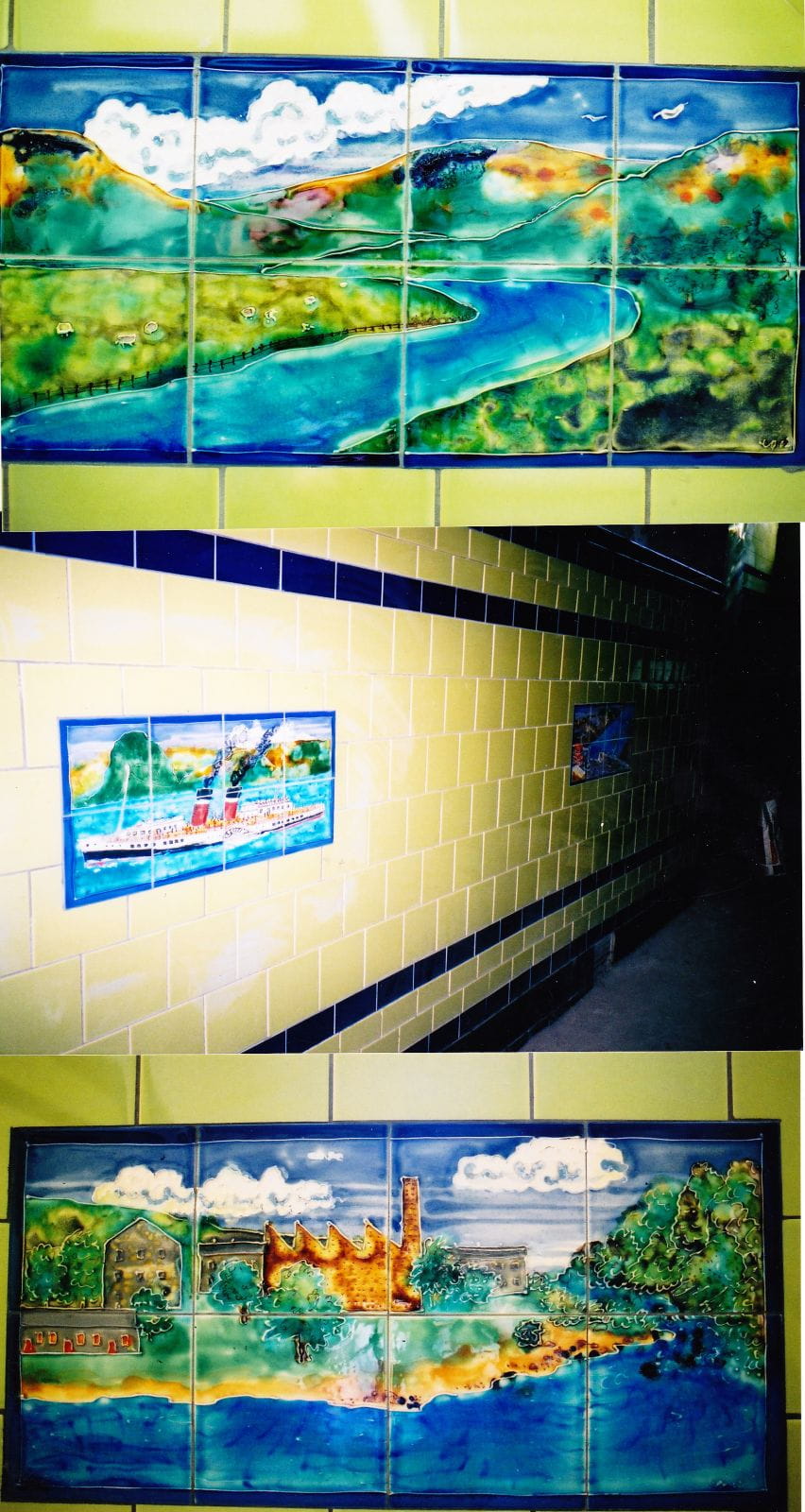Tiles made for a close in Glasgow, - the reason I wanted to make tiles in the first place, was the legacy of Victorian tiles in closes and shops.