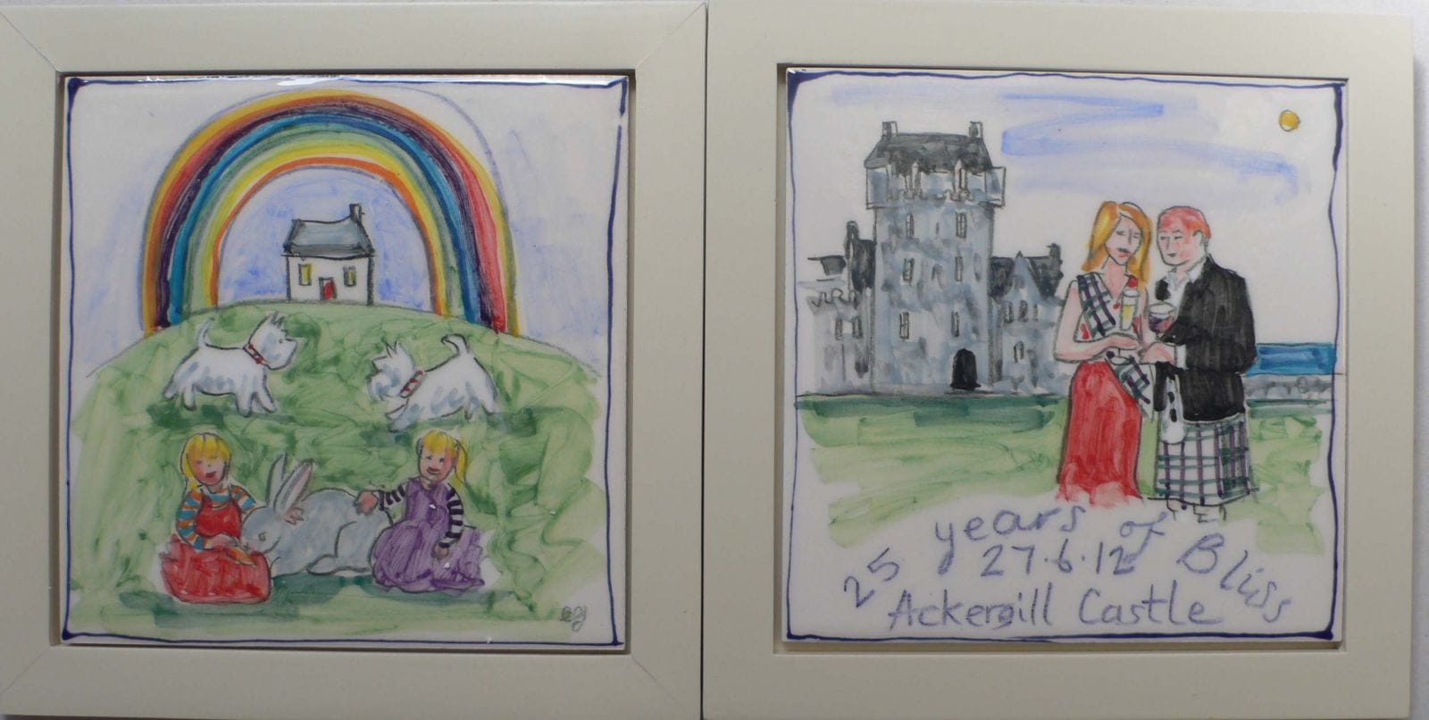 Part of a set of 4, personalised wedding anniversary present