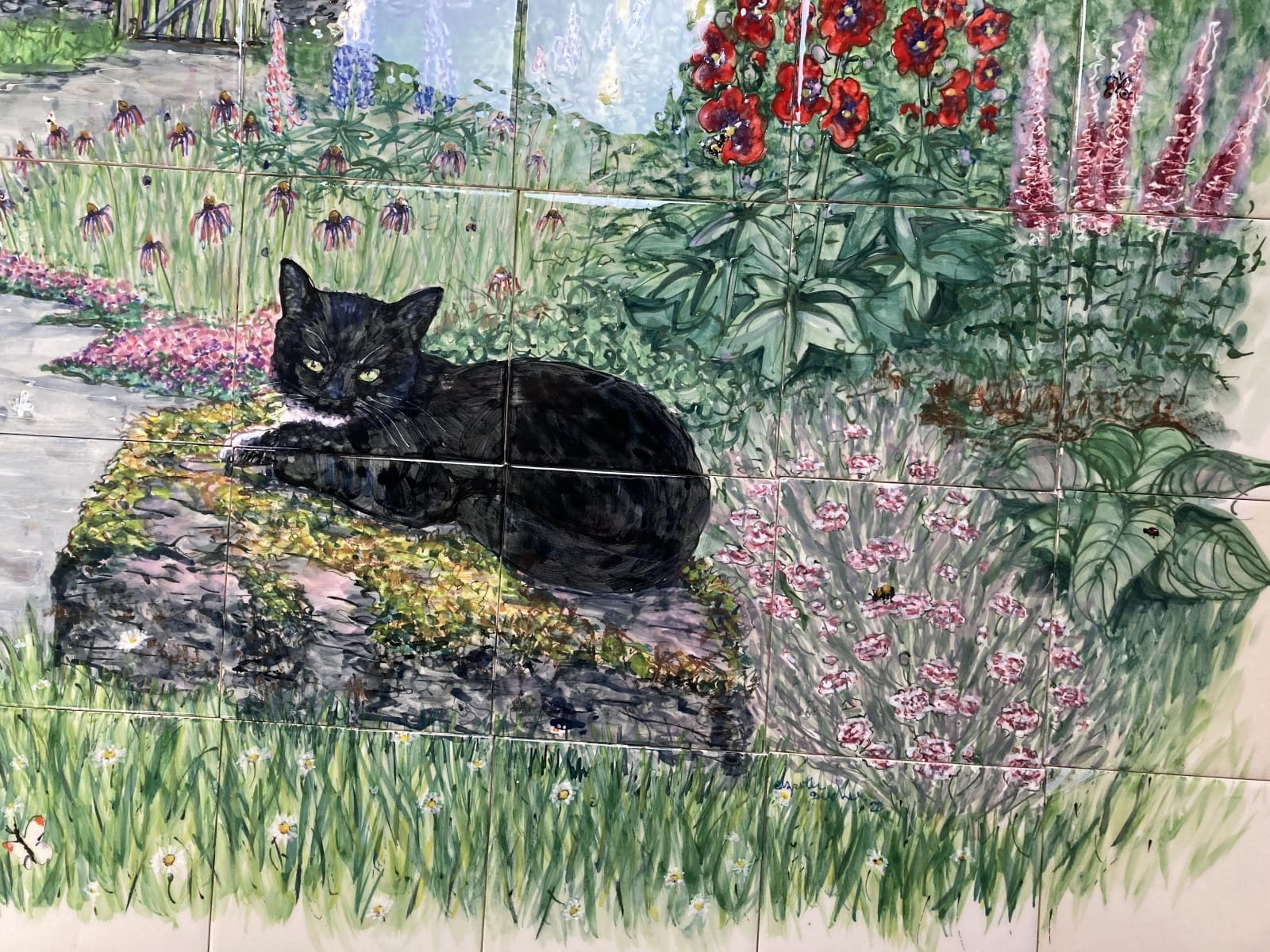 from a recent kitchen project, garden with pets