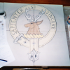A true one off - a family crest hand painted onto 30x30cm floor tiles<br/><a href="gallery/gallery/40/add/#comments">Add comment</a>
