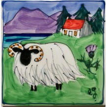 New!  Windy sheep and house