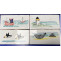 hand painted onto large gloss white tile 40x15cm