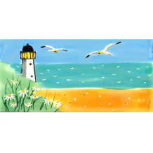 Panorama Print Lighthouse on Left