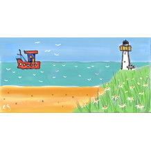 Panorama Print Lighthouse on Left