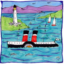 Waverley and Lighthouse printed large tile