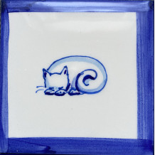 Delft Sleeping Cat
