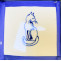 Delft style sitting cat