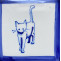 Delft style Standing Cat