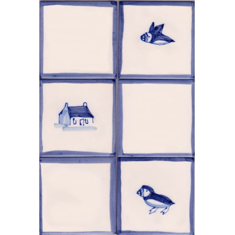 Plain Delft tiles