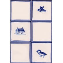 Plain Delft tiles