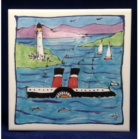 Waverley and Lighthouse printed large tile